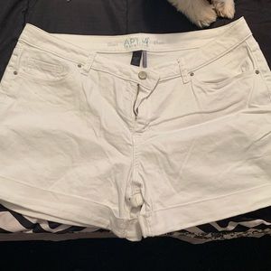 Apt 9 White Jean Shorts.